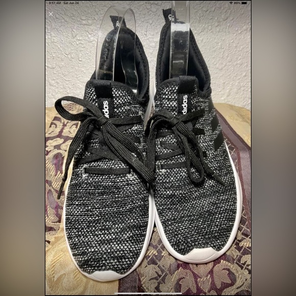 Adidas Women’s Cloudfoam Pure DB0694 Black Running Shoes Size 6 - Picture 3 of 10